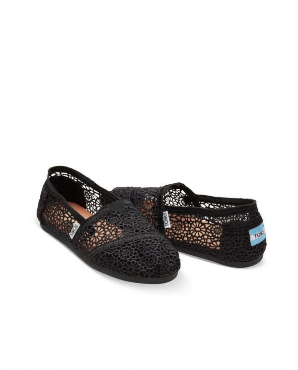 Alpargatas de mujer Crochet marroquí negro