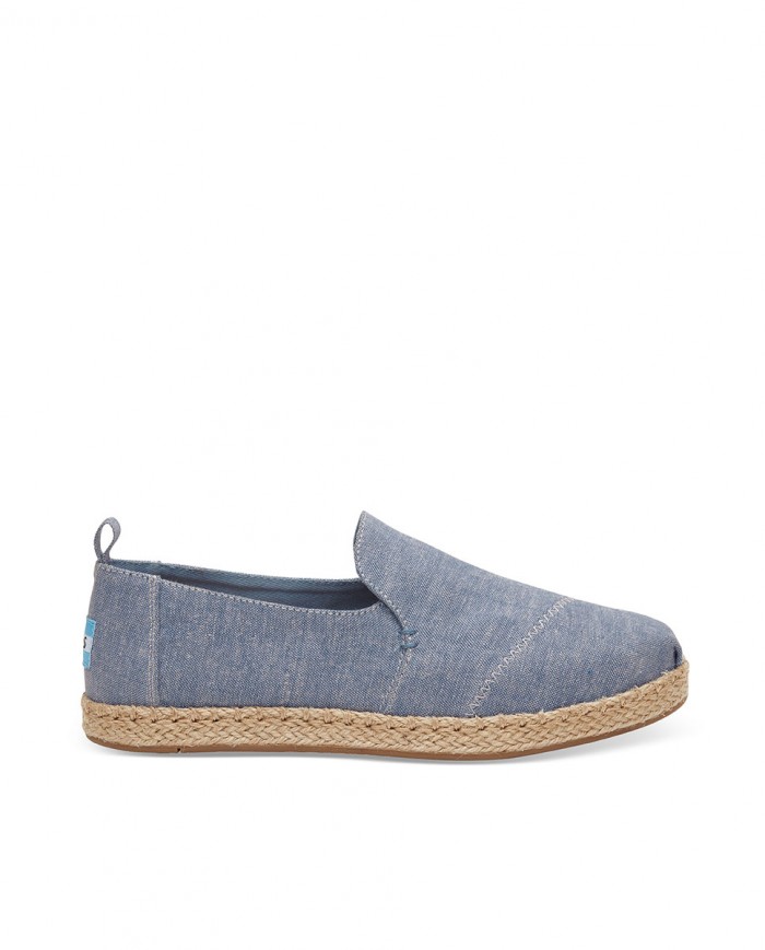 Alpargatas de mujer deconstructed yute azul