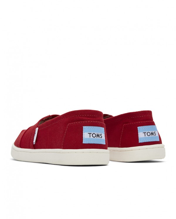 Alpargatas de niños lona rojo