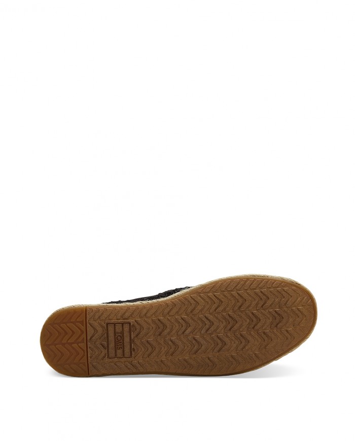 Alpargatas de mujer yute crochet negro