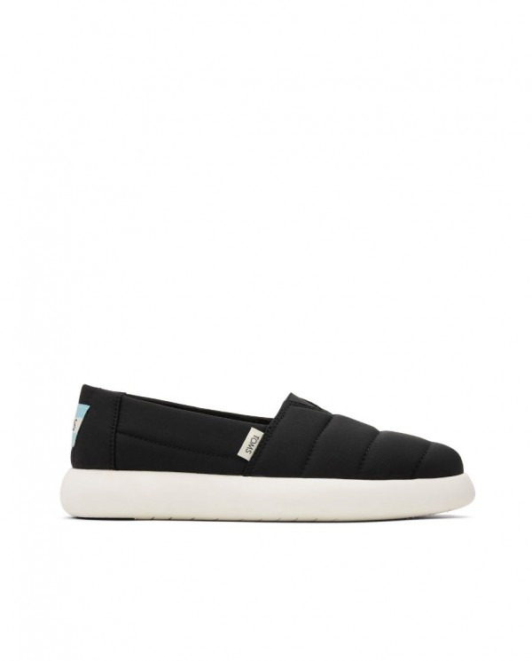 Zapatillas slip-on de mujer acolchado negro