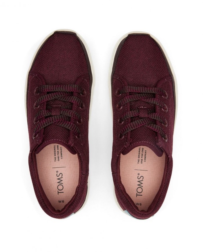 Zapatillas de mujer plataforma burdeos