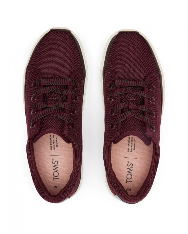 Zapatillas de mujer plataforma burdeos