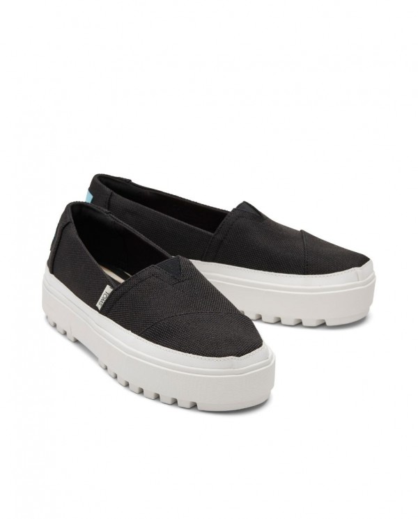 Zapatillas slip-on de mujer Lug negro