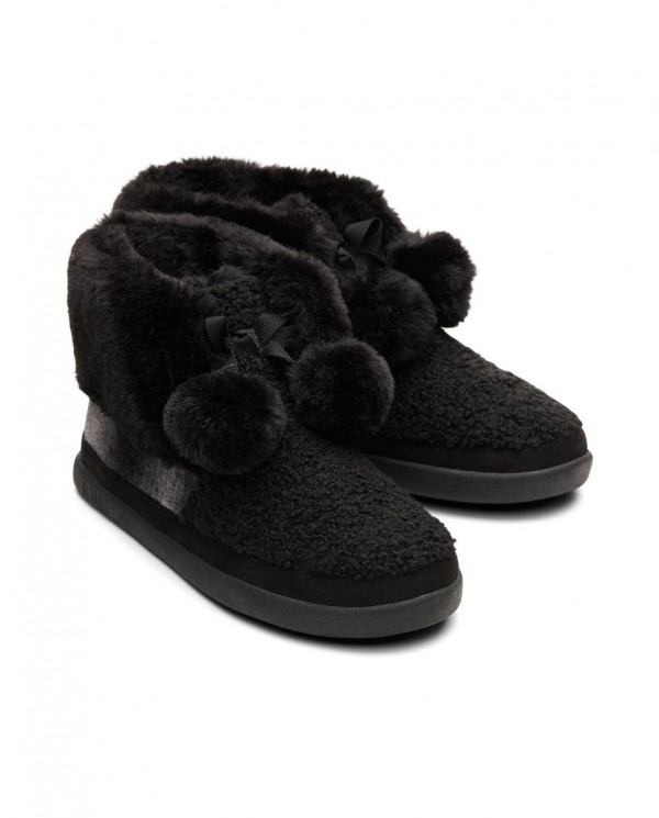 Zapatillas de casa de mujer Celeste negro