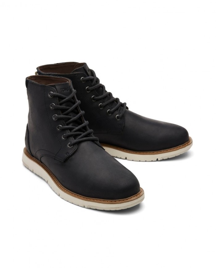 Botas de hombre waterproof piel negro