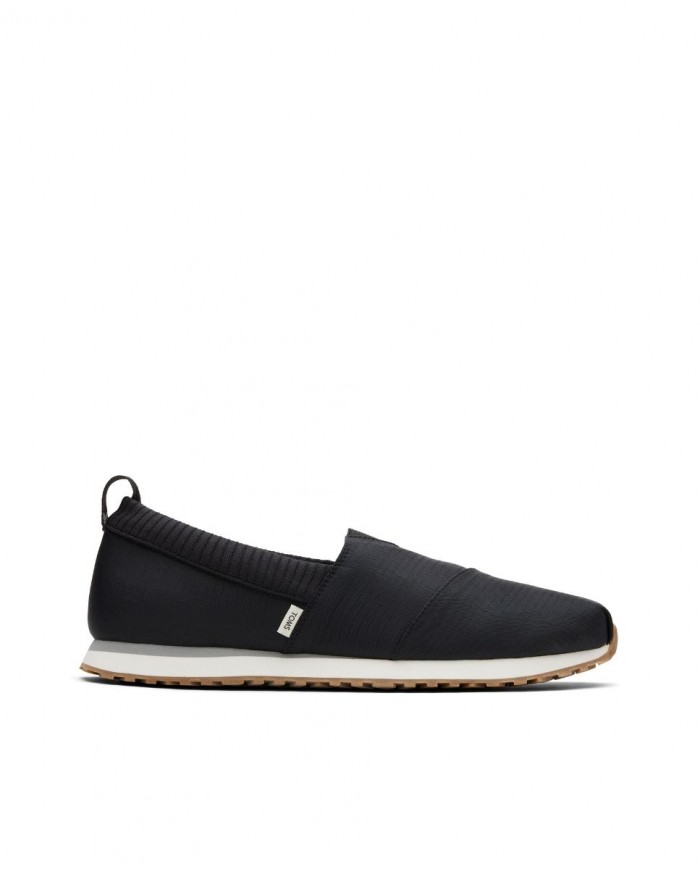 Zapatillas slip-on de hombre ripstop negro