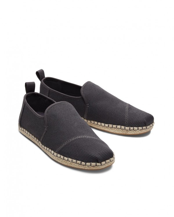Alpargatas de hombre yute punto gris hierro