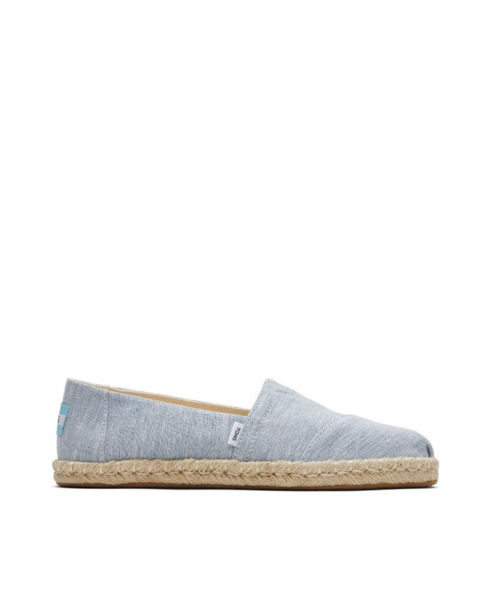 Alpargatas de mujer yute chambray azul