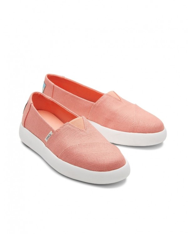 Zapatillas slip-on de mujer rosa melocotón
