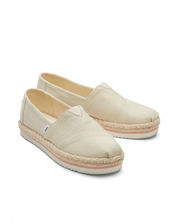 Alpargatas de mujer plataforma yute natural