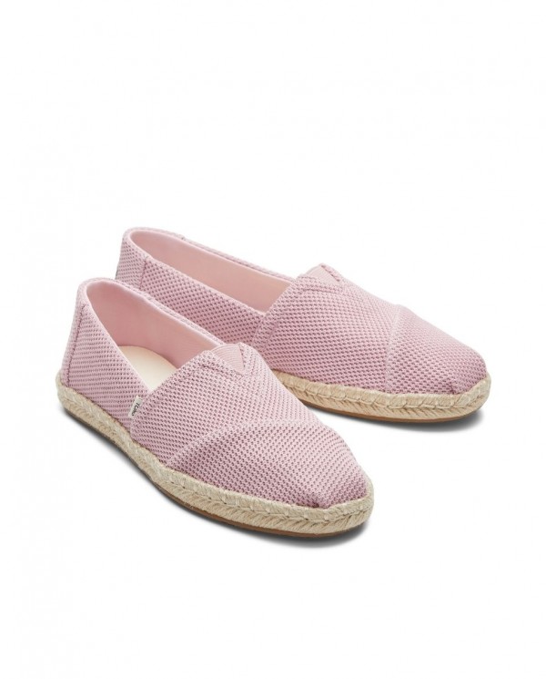 Alpargatas de mujer yute tejido rosa