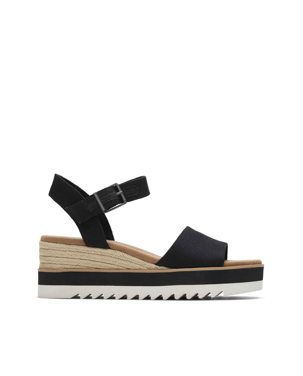 Sandalias con cuña de mujer Diana negro