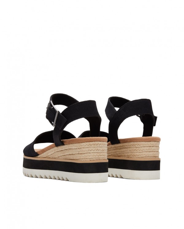 Sandalias con cuña de mujer Diana negro