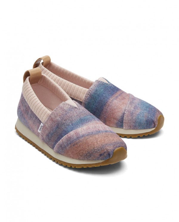 Zapatillas slip-on de niños degradado rosa