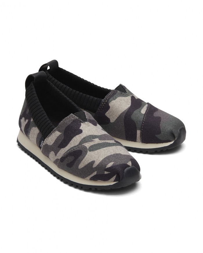 Zapatillas slip-on de niños camo