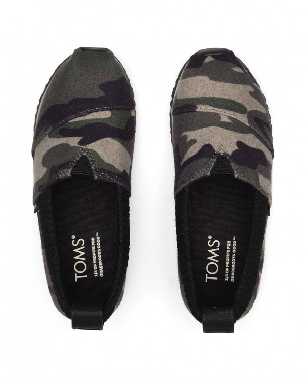 Zapatillas slip-on de niños camo