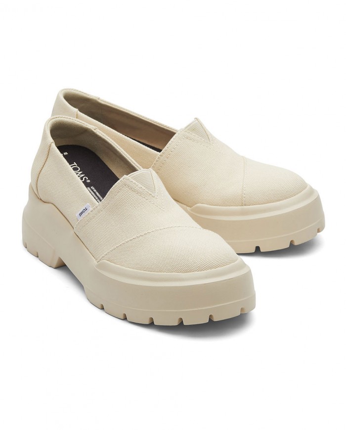 Alpargatas con tacón de mujer beige