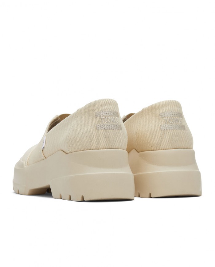 Alpargatas con tacón de mujer beige
