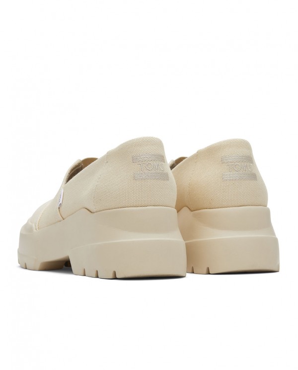 Alpargatas con tacón de mujer beige