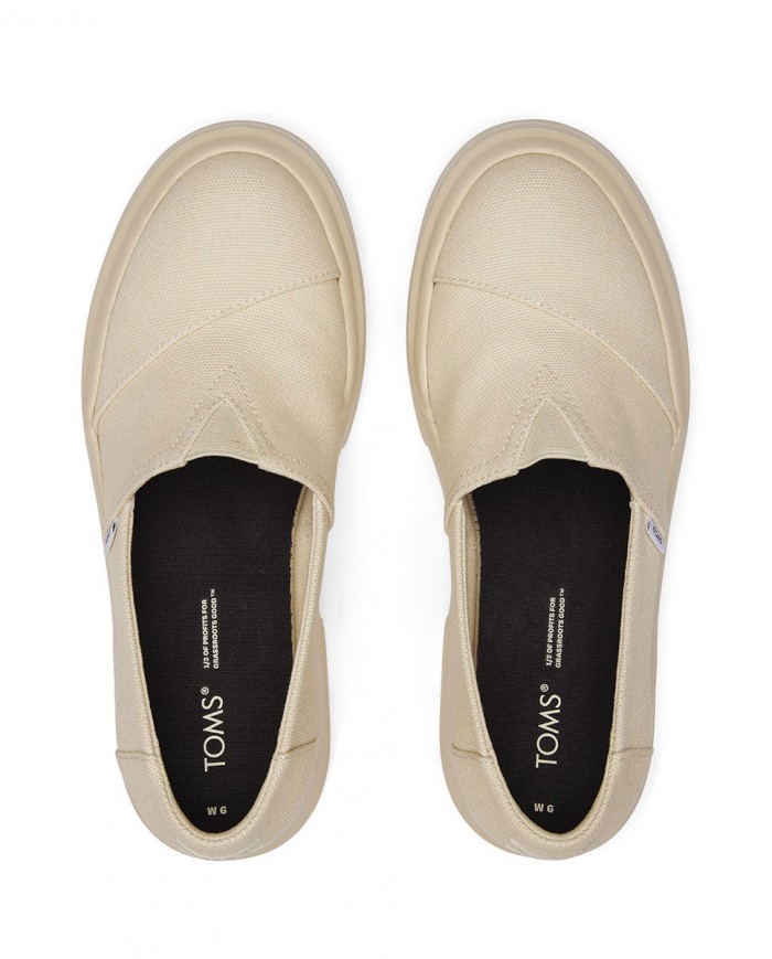 Alpargatas con tacón de mujer beige