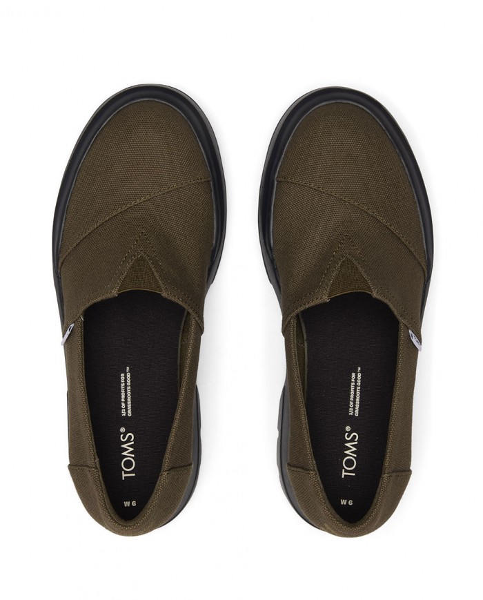 Alpargatas con tacón de mujer verde...