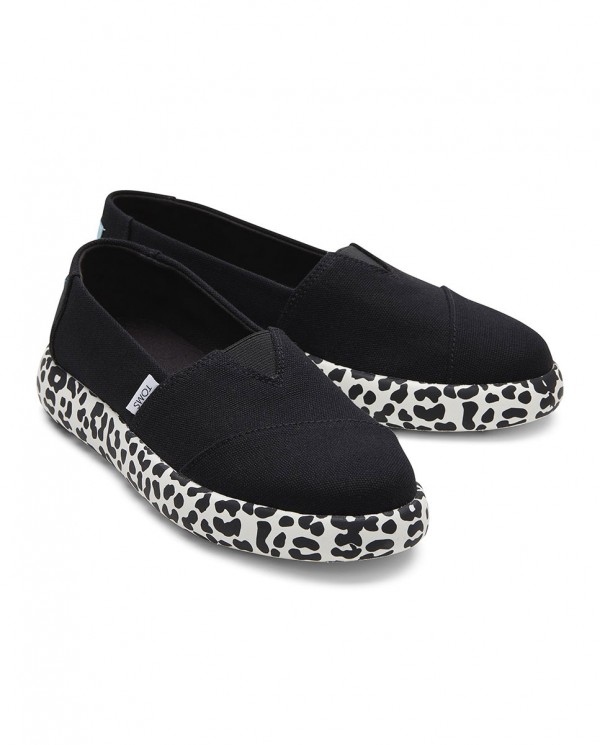 Zapatillas slip-on de mujer Mallow leopardo negro