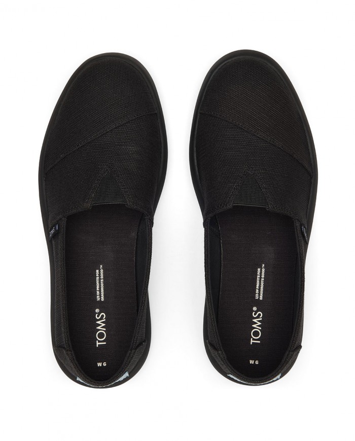Zapatillas slip-on de mujer negro