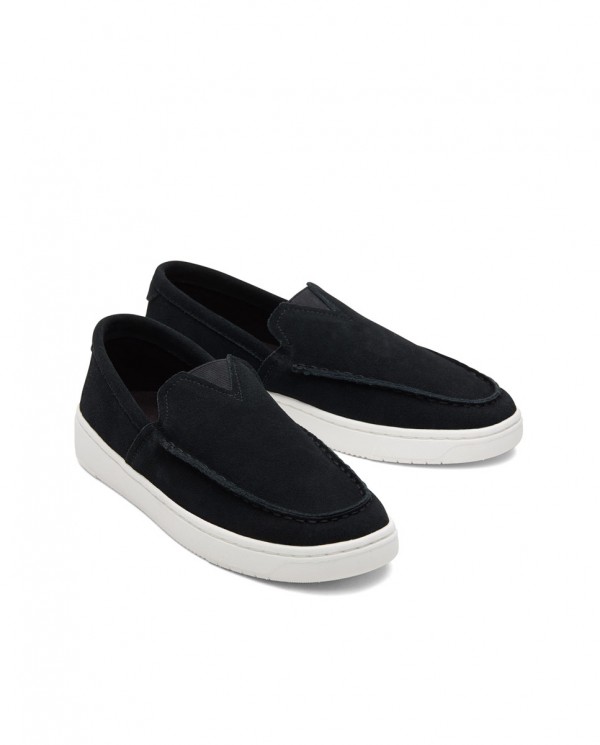 Zapatillas tipo mocasín de hombre negro