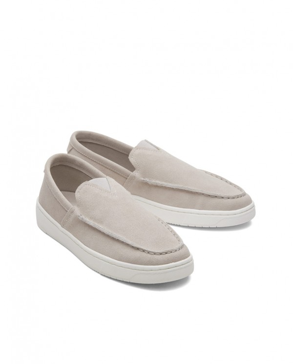 Zapatillas tipo mocasín de hombre gris