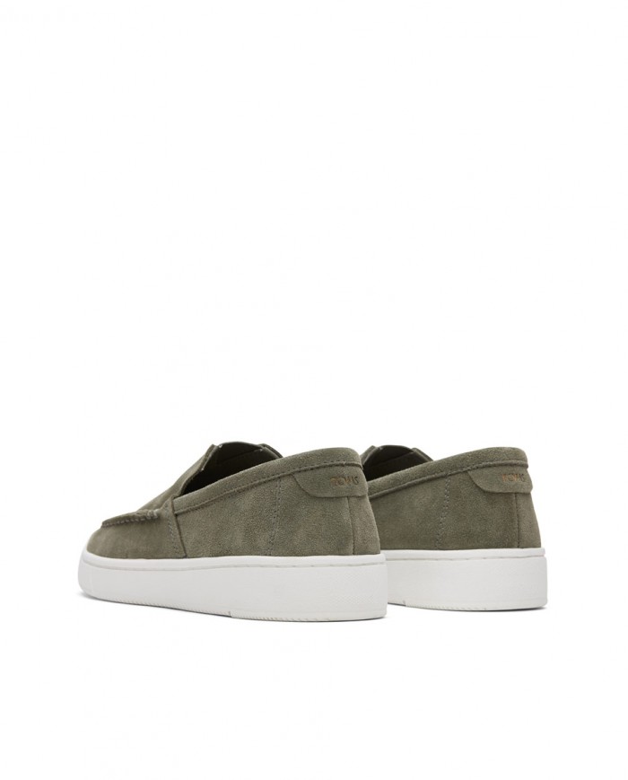 Zapatillas tipo mocasín de hombre verde