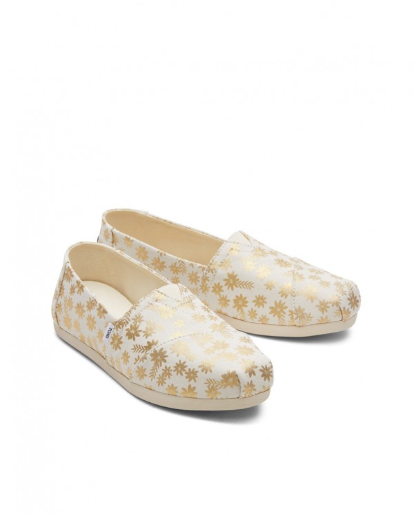 Alpargatas de mujer flores natural