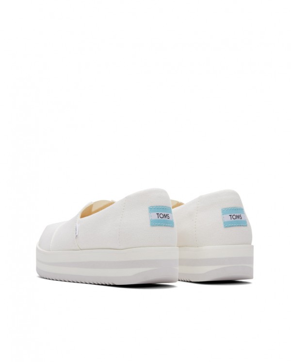 Alpargatas de mujer con plataforma blanco