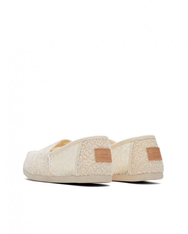 Alpargatas de mujer encaje floral natural