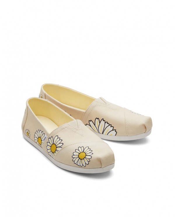 Alpargatas de mujer margaritas natural