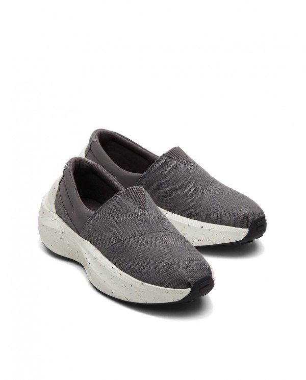 Zapatillas slip-on de mujer tejido gris