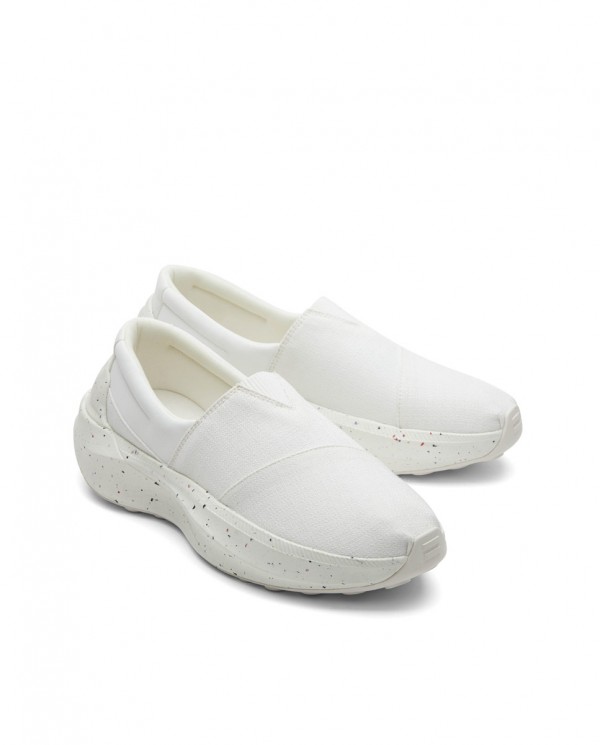 Zapatillas slip-on de hombre tejido blanco