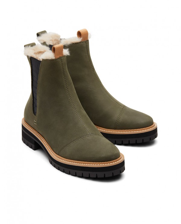 Botas de mujer Dakota resistente al agua verde oliva