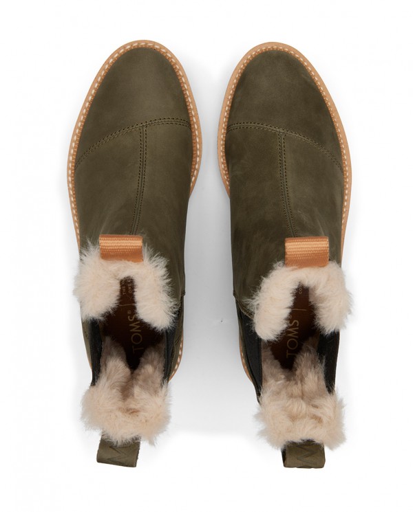 Botas de mujer Dakota resistente al agua verde oliva