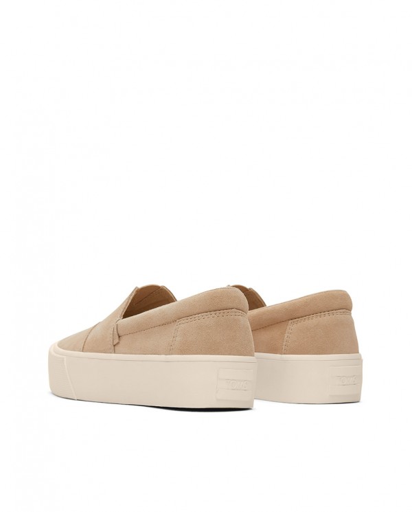 Zapatillas slip-on de mujer con plataforma fenix avena