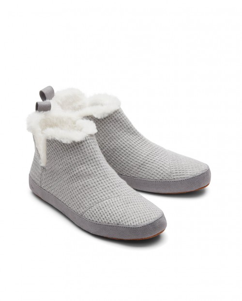 Botines de casa de mujer gris 2