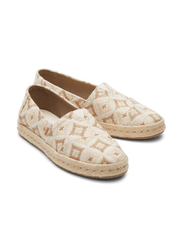 Alpargatas de mujer yute 2.0 estampado geométrico natural