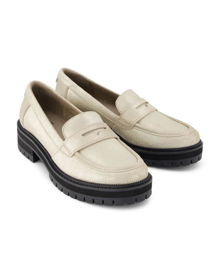 Mocasines de mujer Cara champán