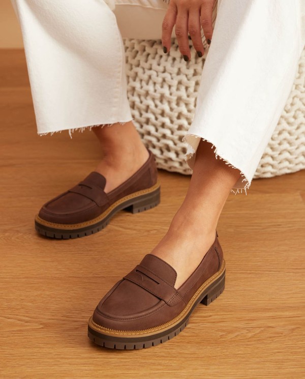 Mocasines de mujer Cara marrón