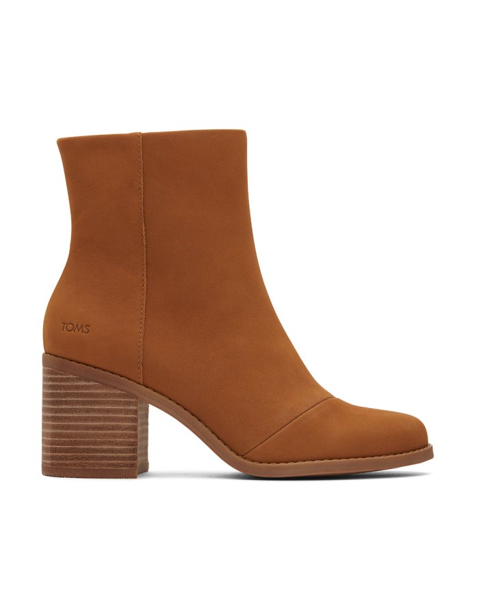 Botines con tacón de mujer Evelyn marrón