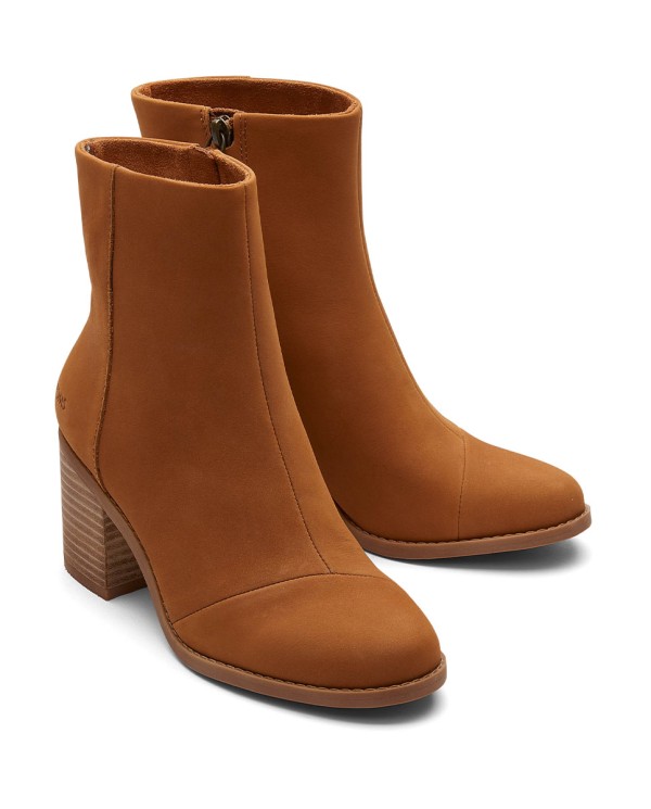 Botines con tacón de mujer Evelyn marrón