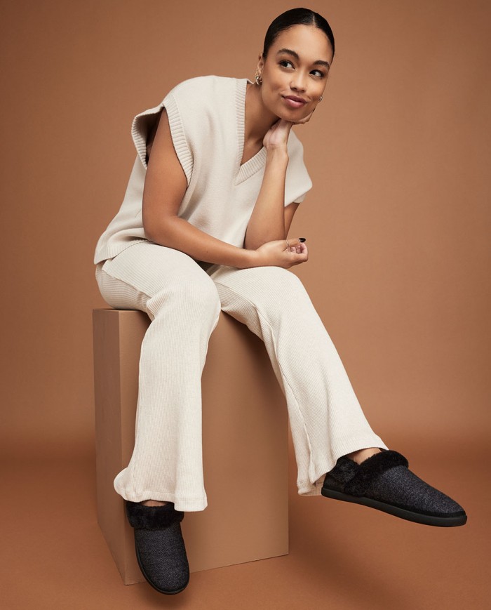 Zapatillas de casa de mujer Oslo negro