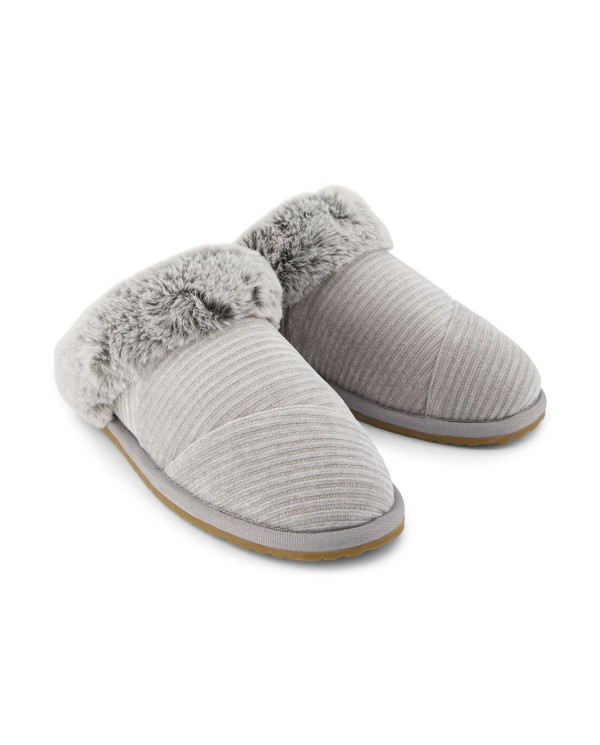 Zapatillas de casa de mujer Valerie gris llovizna