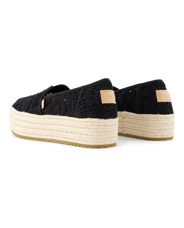 Alpargatas de mujer Valencia negro crochet