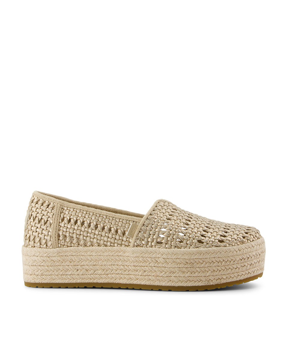 Toms Alpargatas de mujer Valencia champagne metalizado